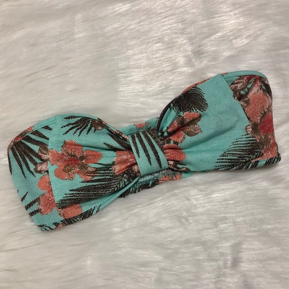 Full Tilt Tropical Floral Bandeau Top - Picture 2 of 6